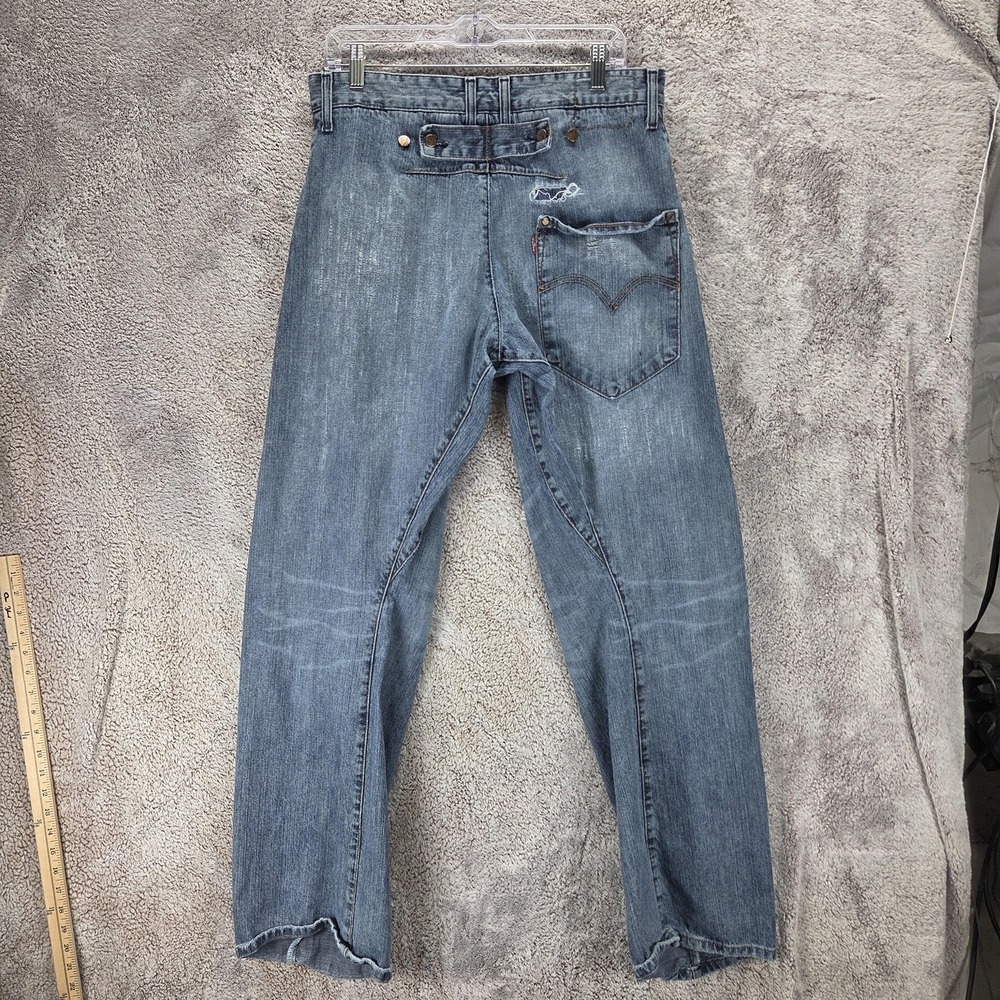 VTG Levis Engineered Jeans Mens Blue Twisted Cinch Back One Pocket Fits 32x32